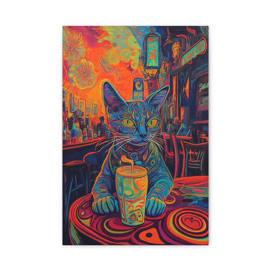 Chat Bohème au Café Psychédélique