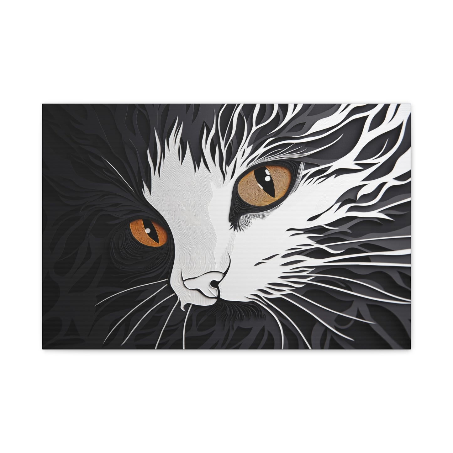 Regard Hypnotique Félin en Papier Découpé