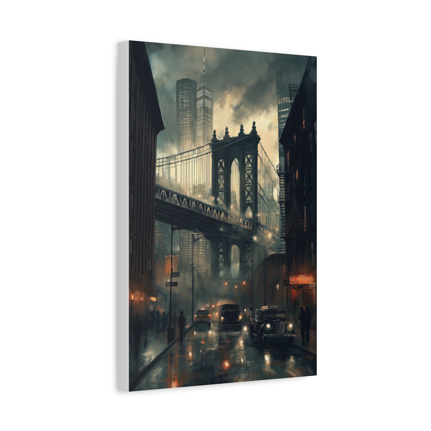 Pont de Manhattan sous la Pluie