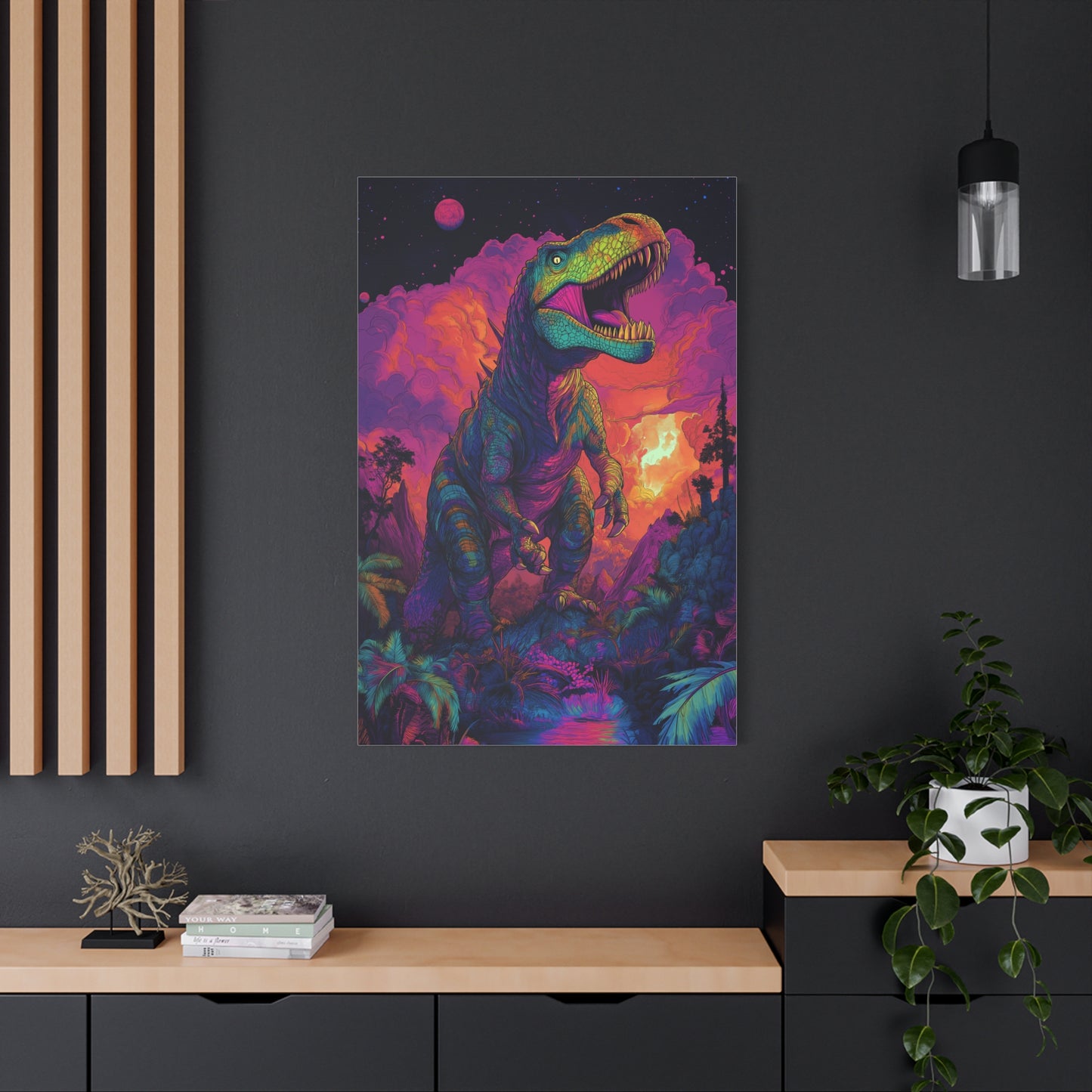 Dino Sunrise: Explosion de Couleurs!