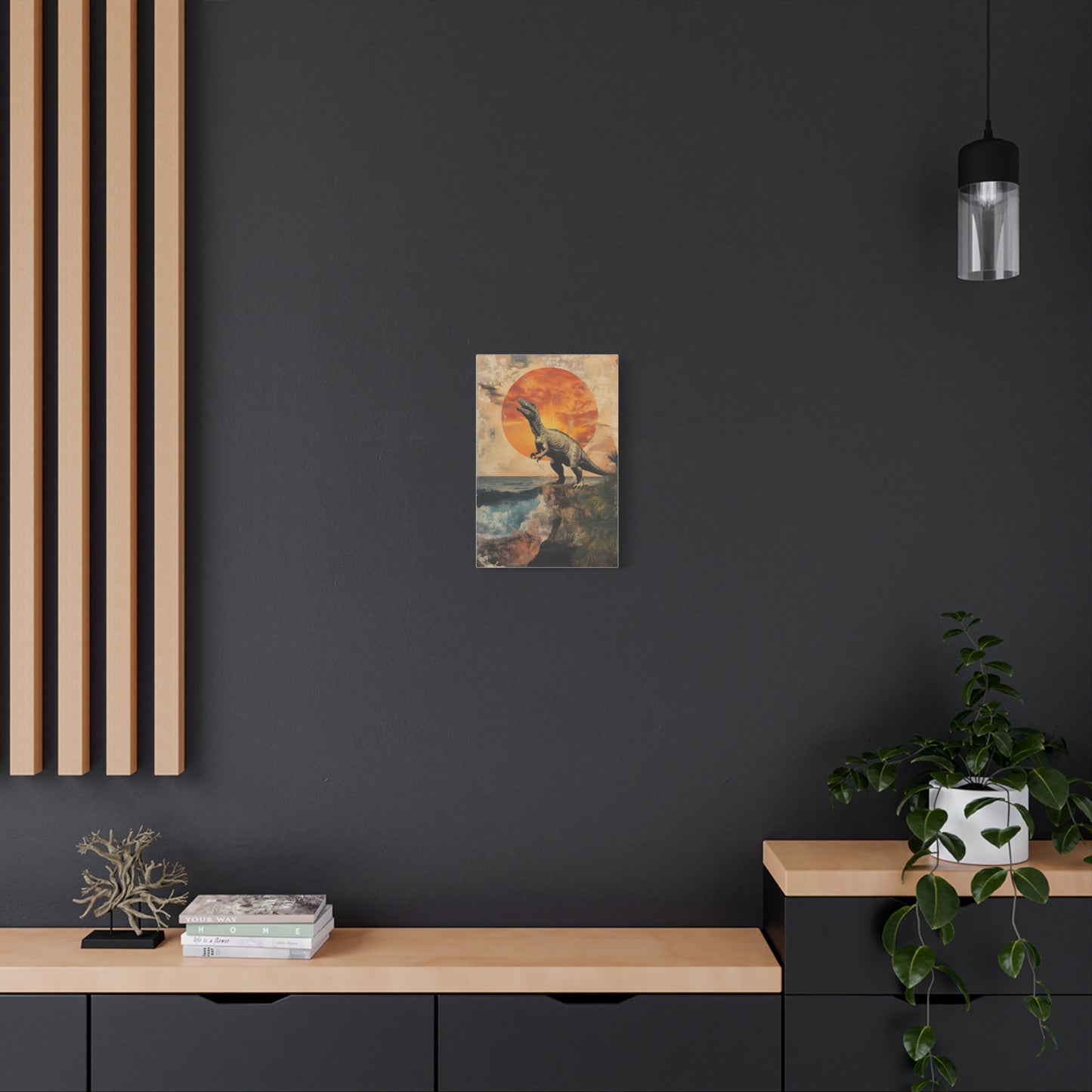 "Éveil Préhistorique au Coucher de Soleil"