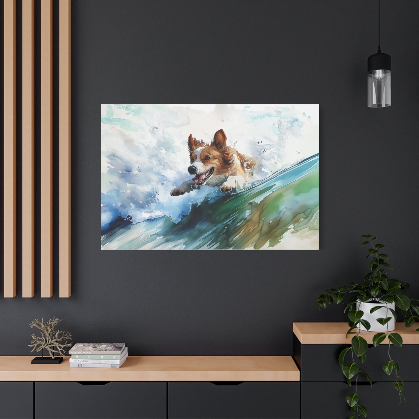 Énergie Canine en Vagues Vibrantes