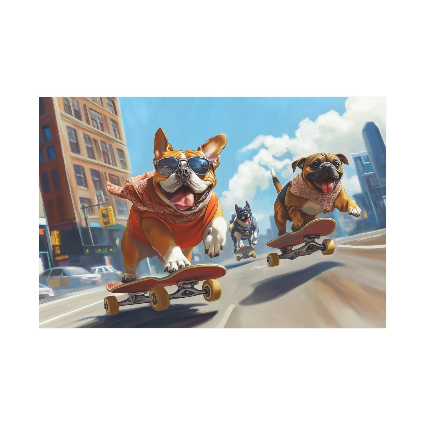 Chiens Skateurs en Liberté Urbaine