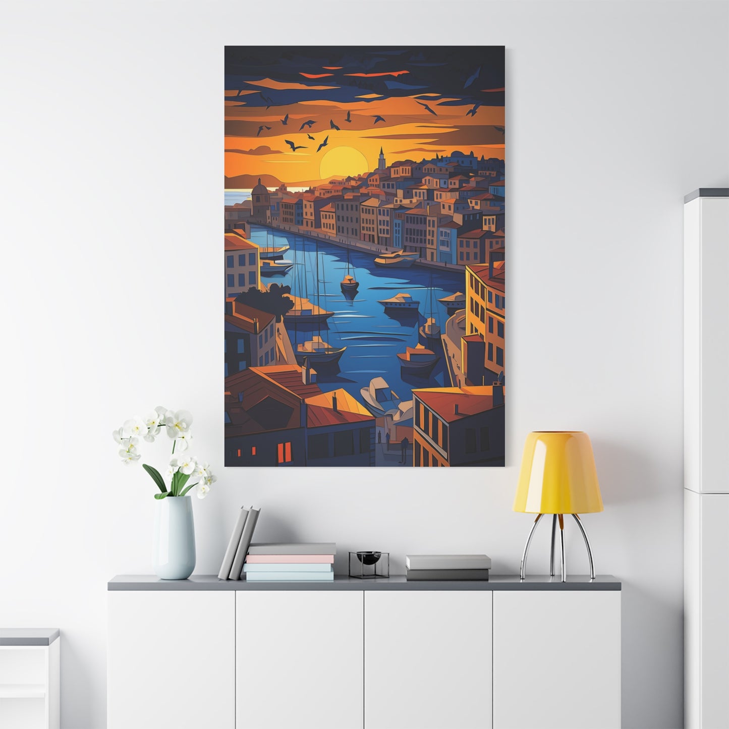 Crépuscule Sérénité sur le Port Méditerranéen