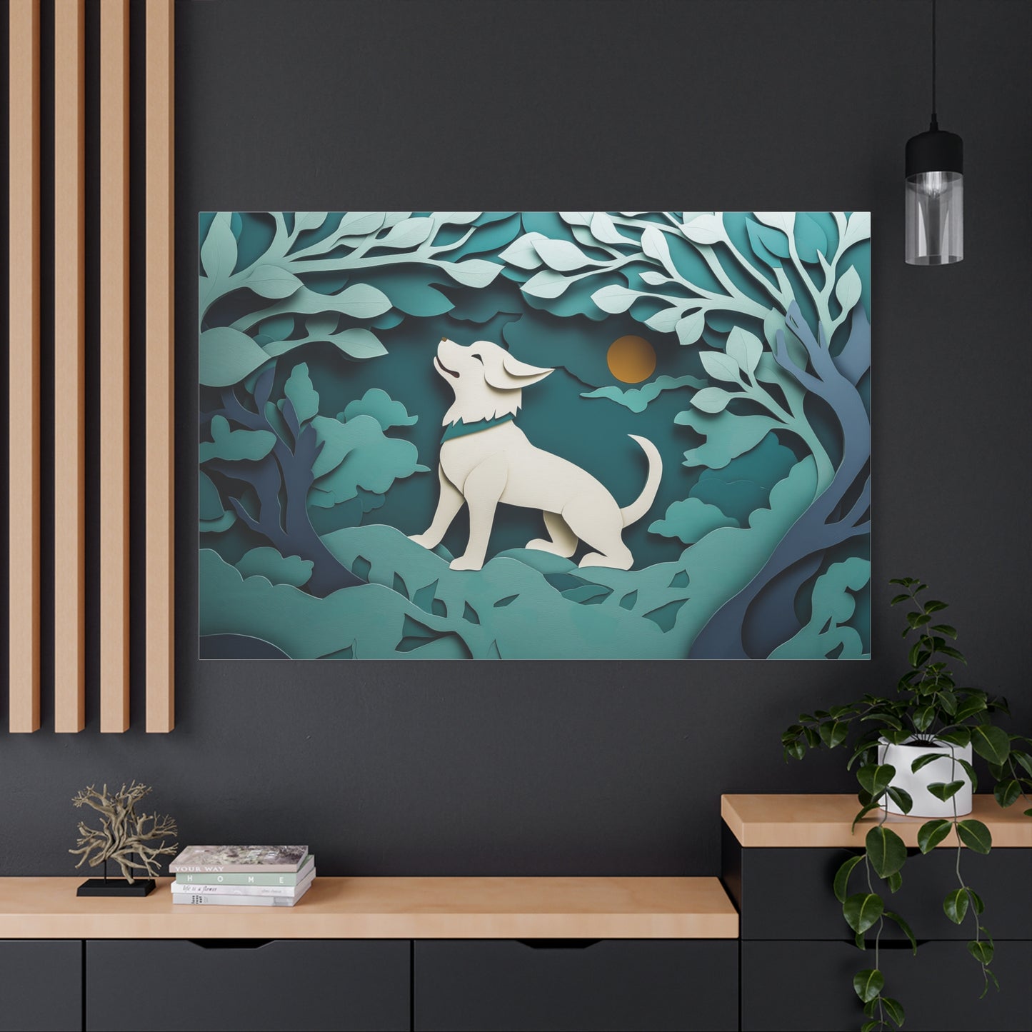 Éveil du Chien sous la Lune