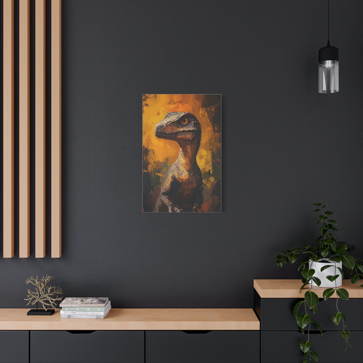 Éveil Préhistorique : Tableau Intense et Sauvage