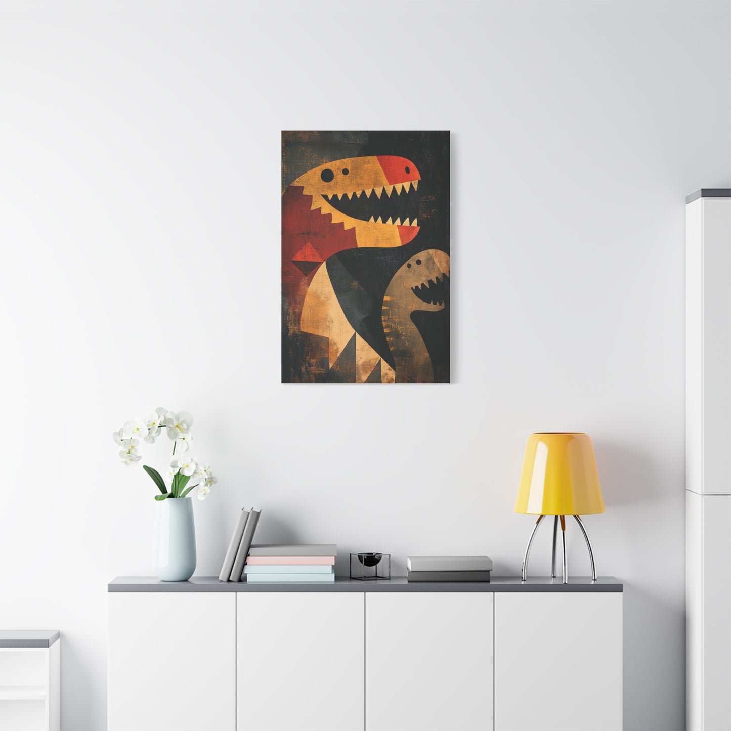 Dinosaures Géométriques : Art Préhistorique Moderne