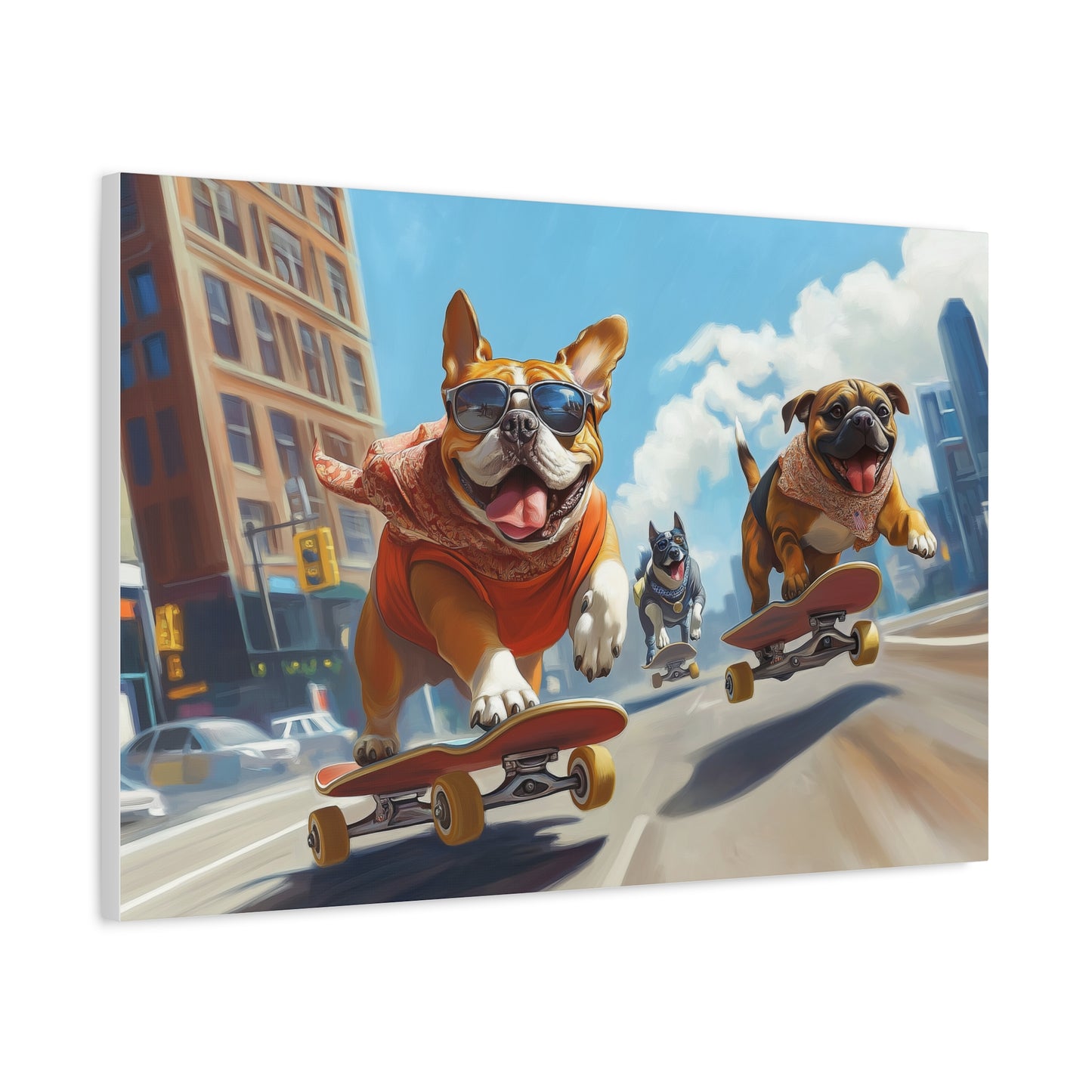 Chiens Skateurs en Liberté Urbaine
