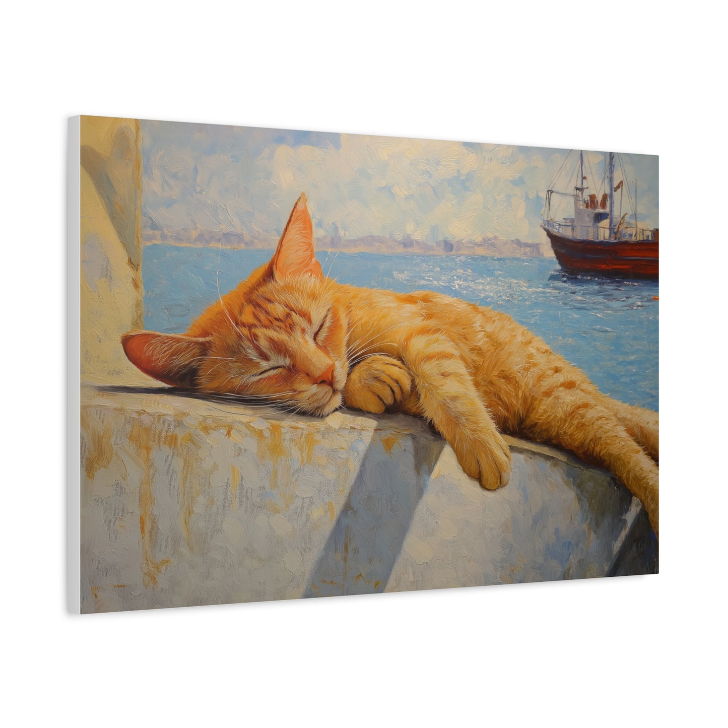 Chat Serein au Rythme de la Mer
