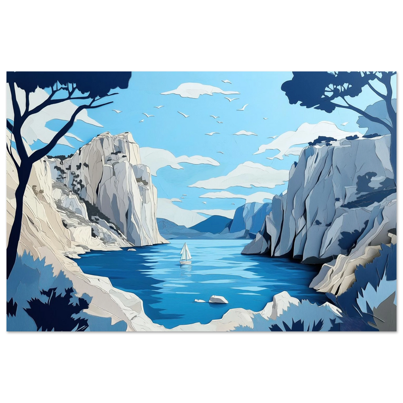 Fenêtre sur les Calanques Bleues - œuvre