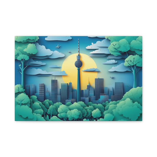 Fernsehturm à Berlin en Papercut