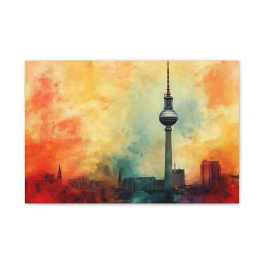 Fernsehturm de Berlin aux Couleurs Vibrantes