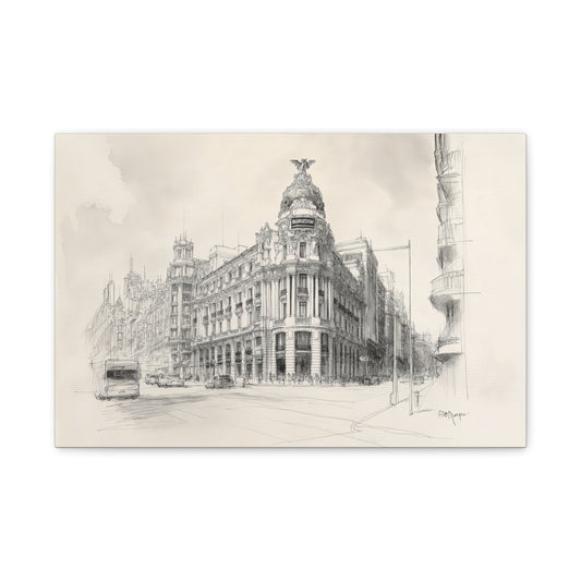 Élégance Architecturale de la Gran Vía de Madrid