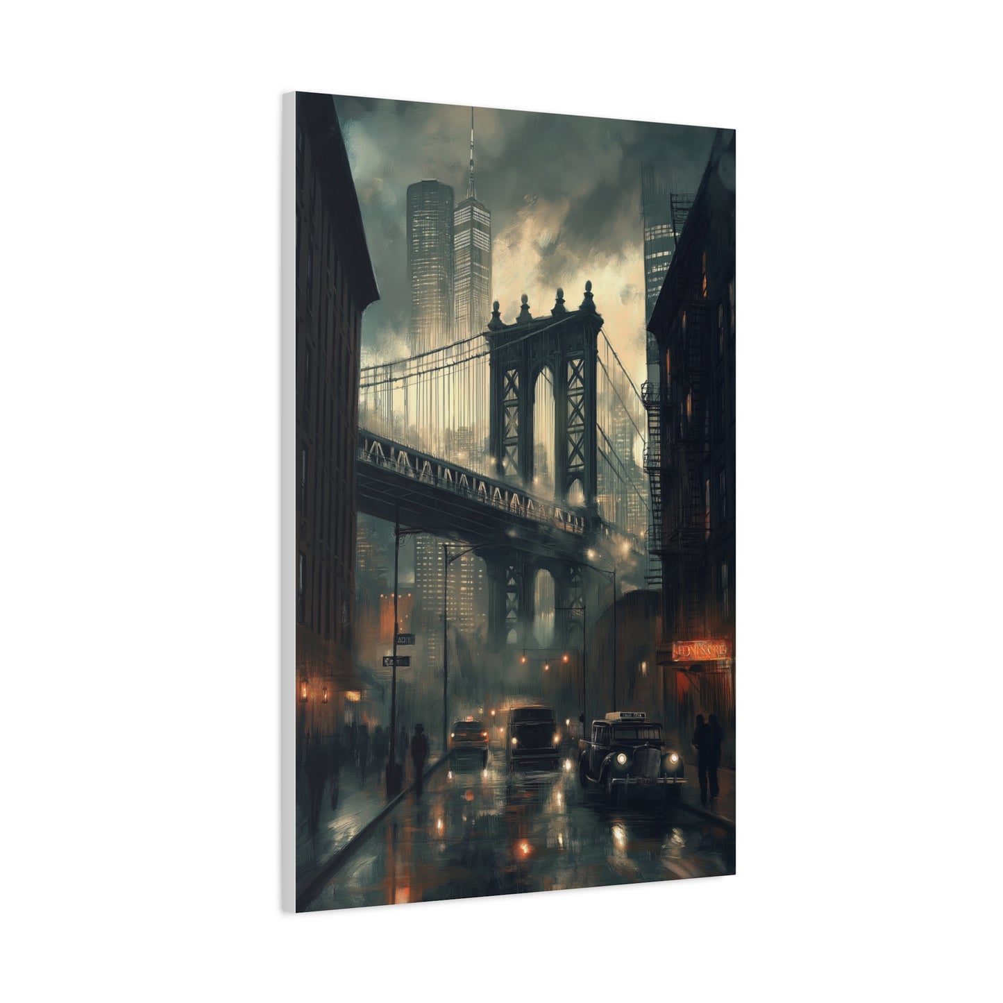 Pont de Manhattan sous la Pluie