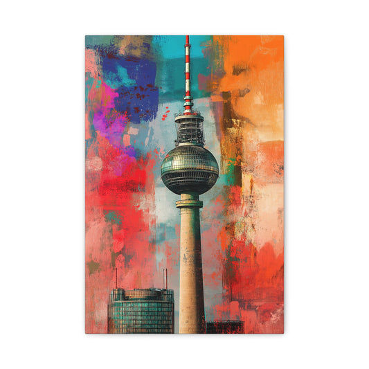 Fernsehturm de Berlin aux Couleurs Urbaines