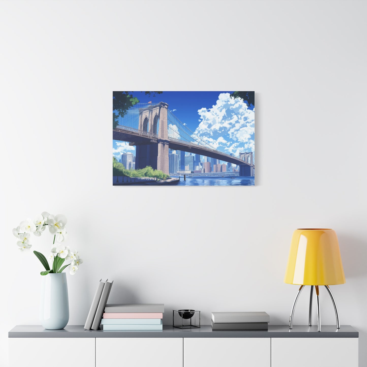 Pont de Brooklyn sous un Ciel Radieux
