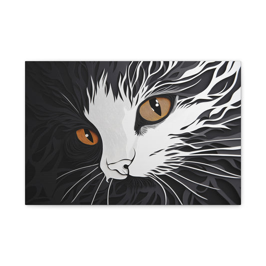 Regard Hypnotique Félin en Papier Découpé