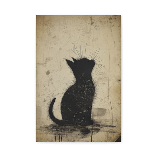 Élégance Féline en Silhouette Vintage