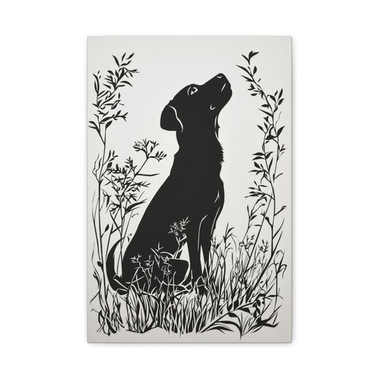 Chien Rêveur dans la Nature Sauvage