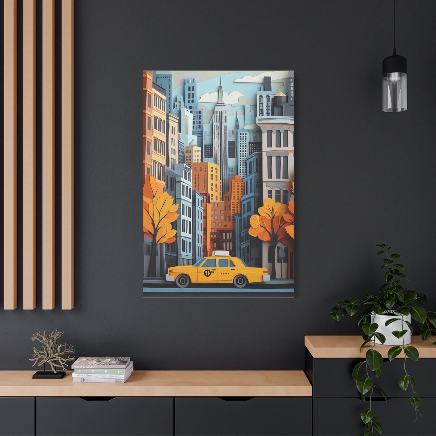 Évasion Urbaine : Taxi et Couleurs d'Automne