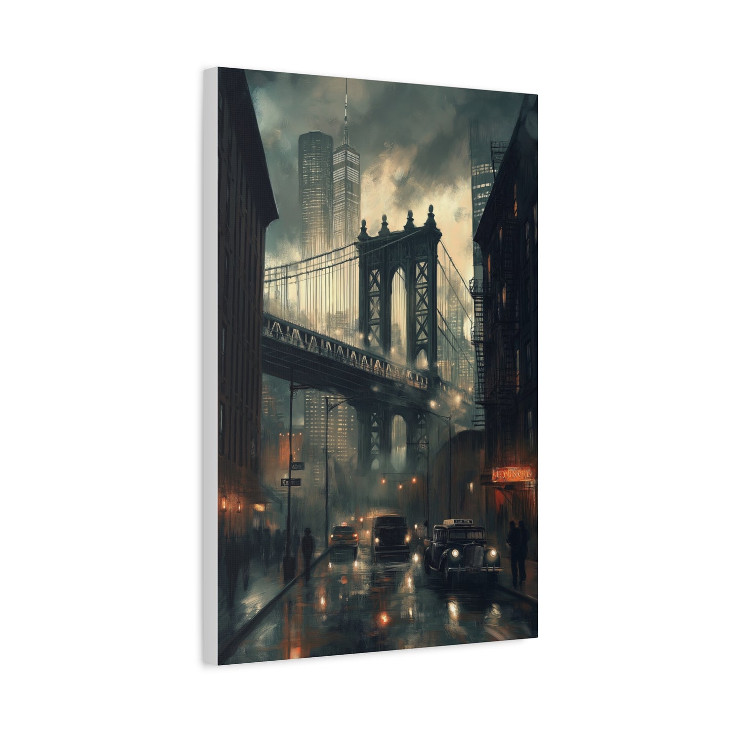 Pont de Manhattan sous la Pluie