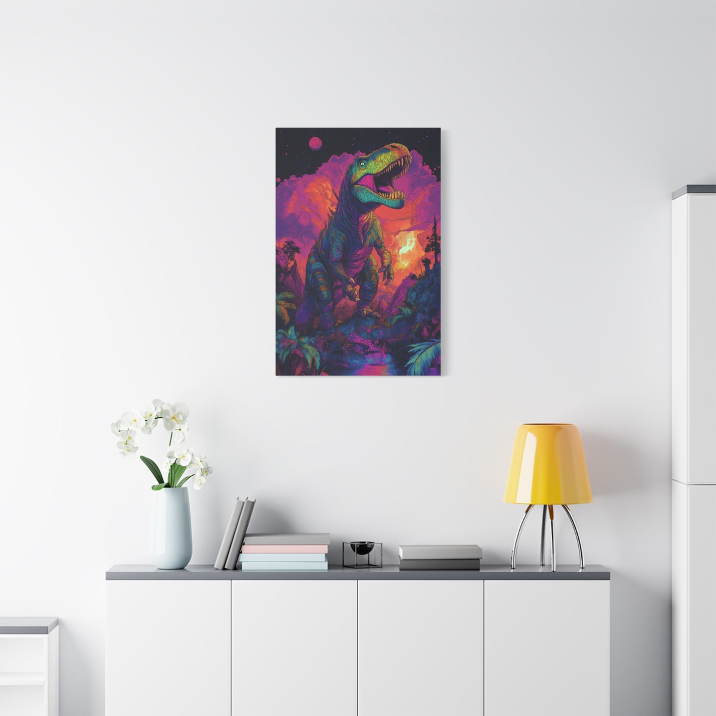 Dino Sunrise: Explosion de Couleurs!