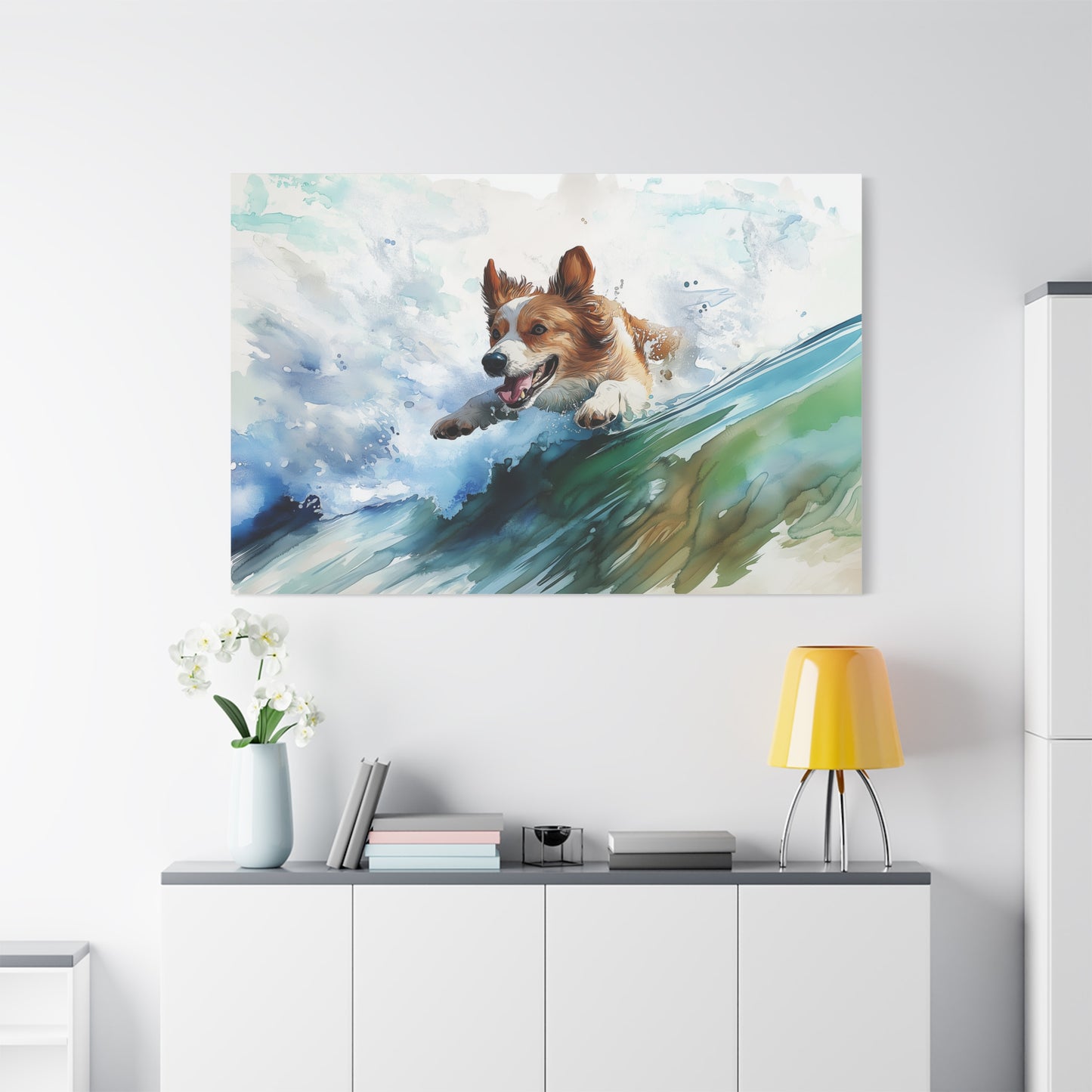 Énergie Canine en Vagues Vibrantes
