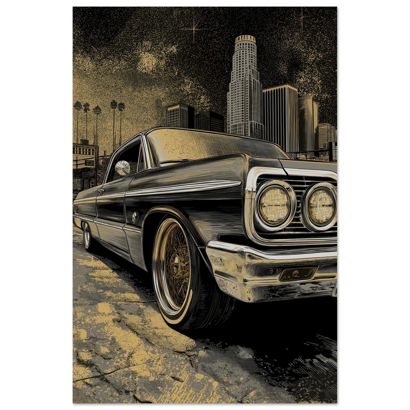Chrome sur Downtown LA - œuvre