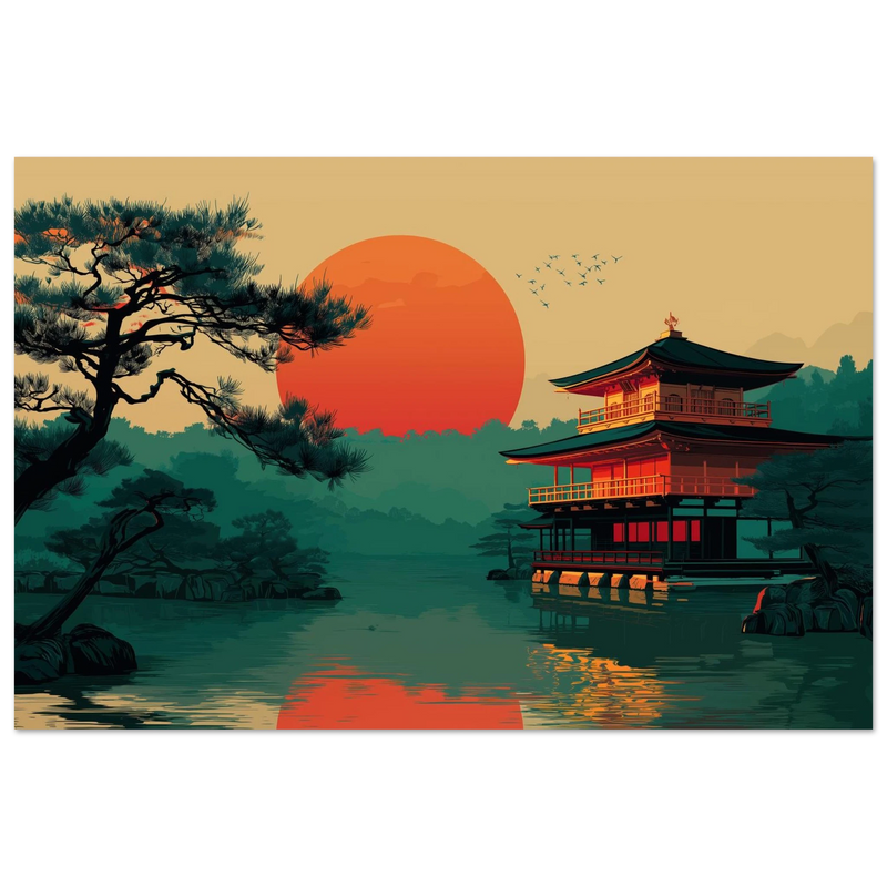 Crépuscule sur Kinkaku-ji - œuvre
