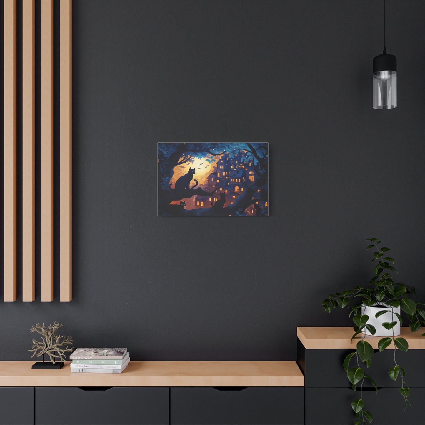 Mystère Nocturne: Chats et Lumières Magiques