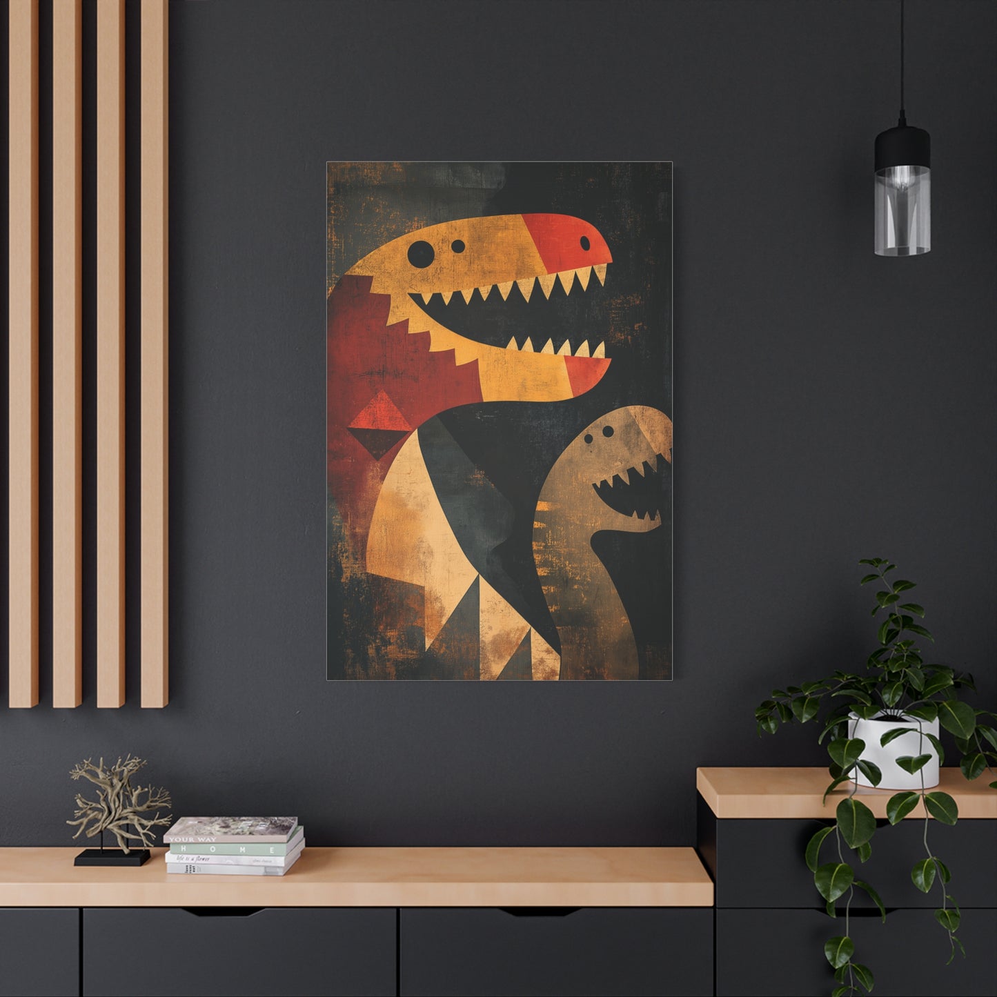 Dinosaures Géométriques : Art Préhistorique Moderne