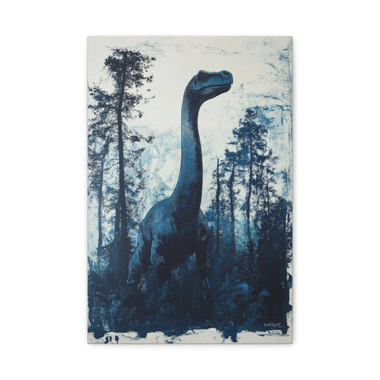 "Dino Bleu Majestueux en Forêt"