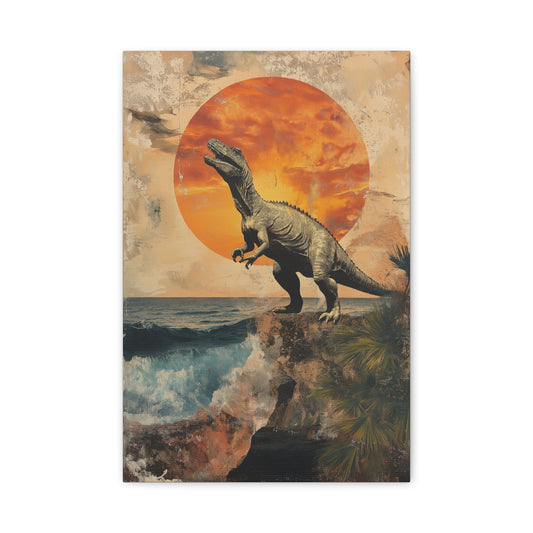 "Éveil Préhistorique au Coucher de Soleil"