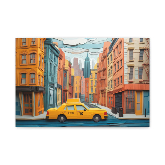 Taxi New Yorkais, Art Urbain Coloré