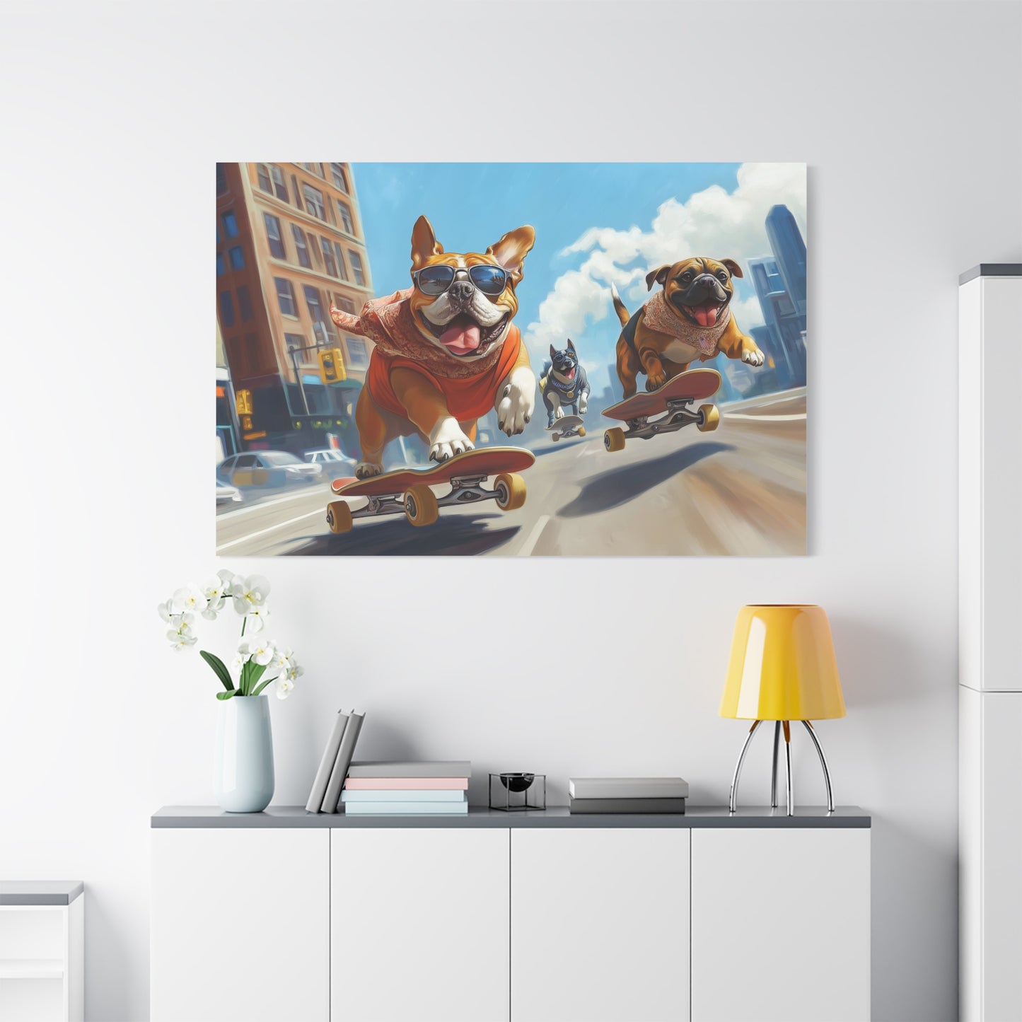 Chiens Skateurs en Liberté Urbaine