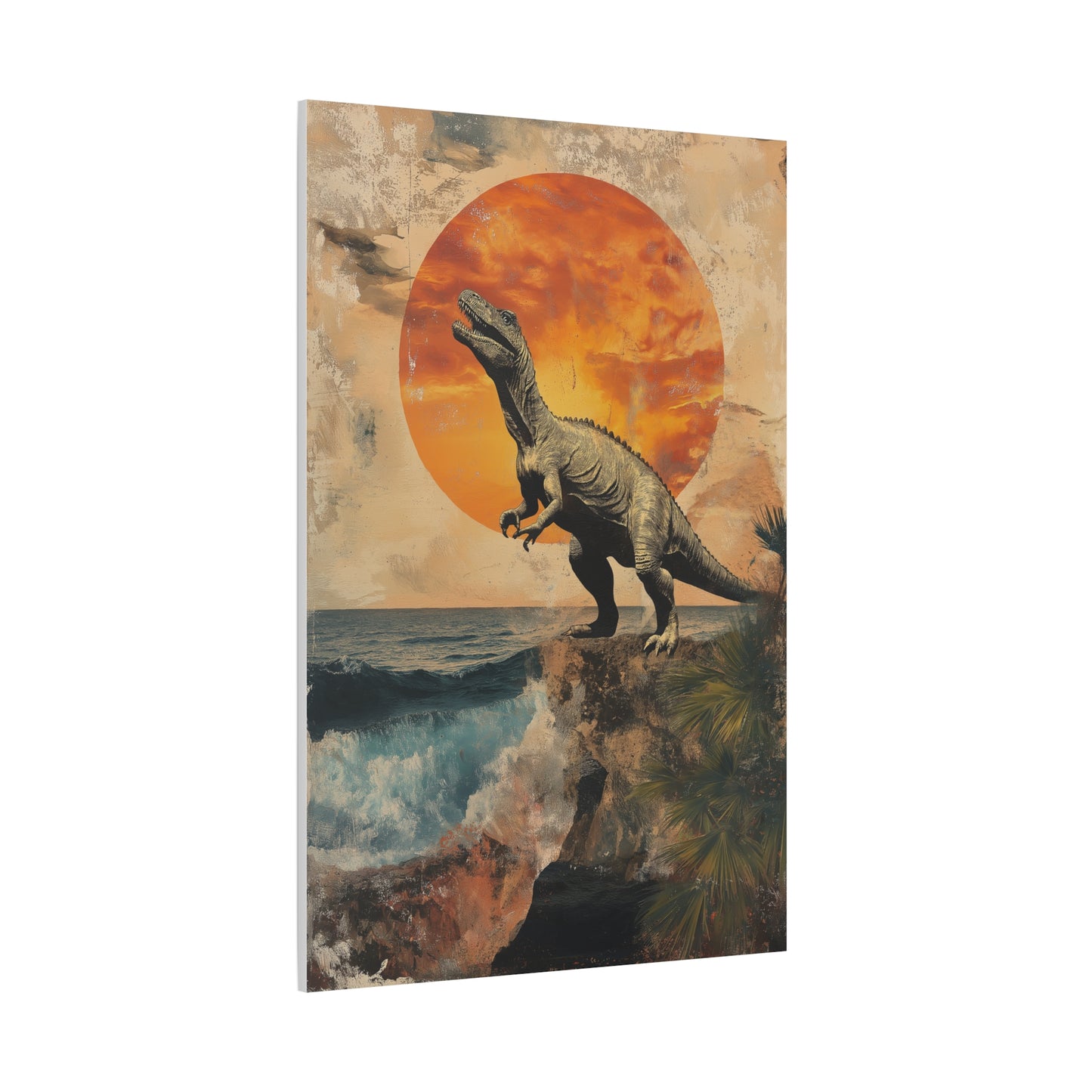 "Éveil Préhistorique au Coucher de Soleil"