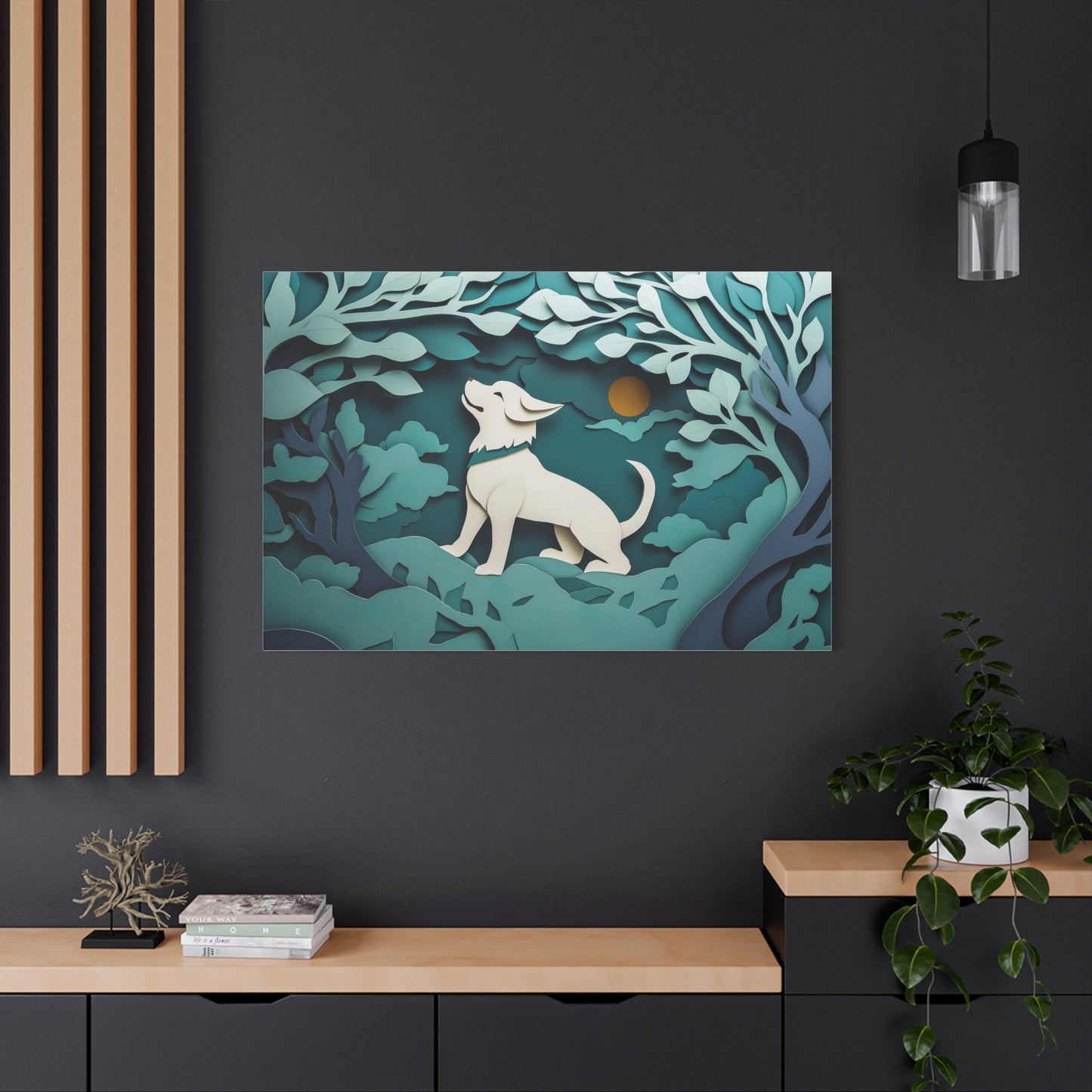 Éveil du Chien sous la Lune