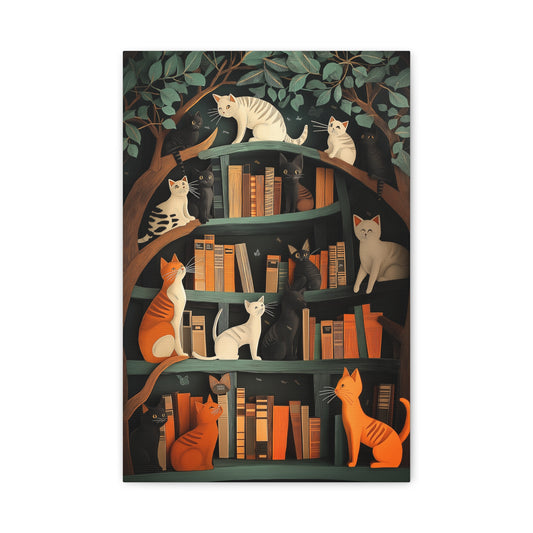 Chats Curieux au Royaume des Livres
