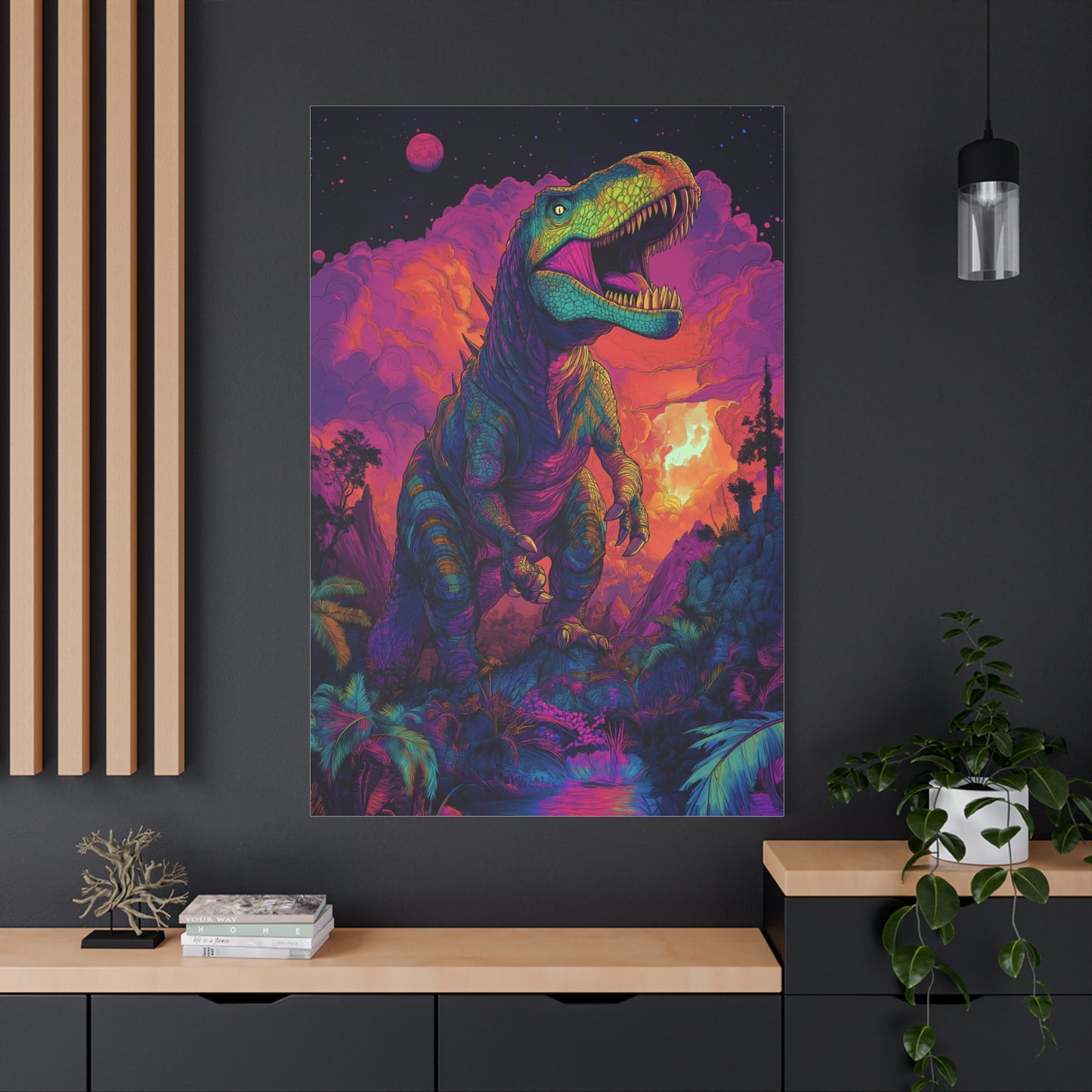 Dino Sunrise: Explosion de Couleurs!