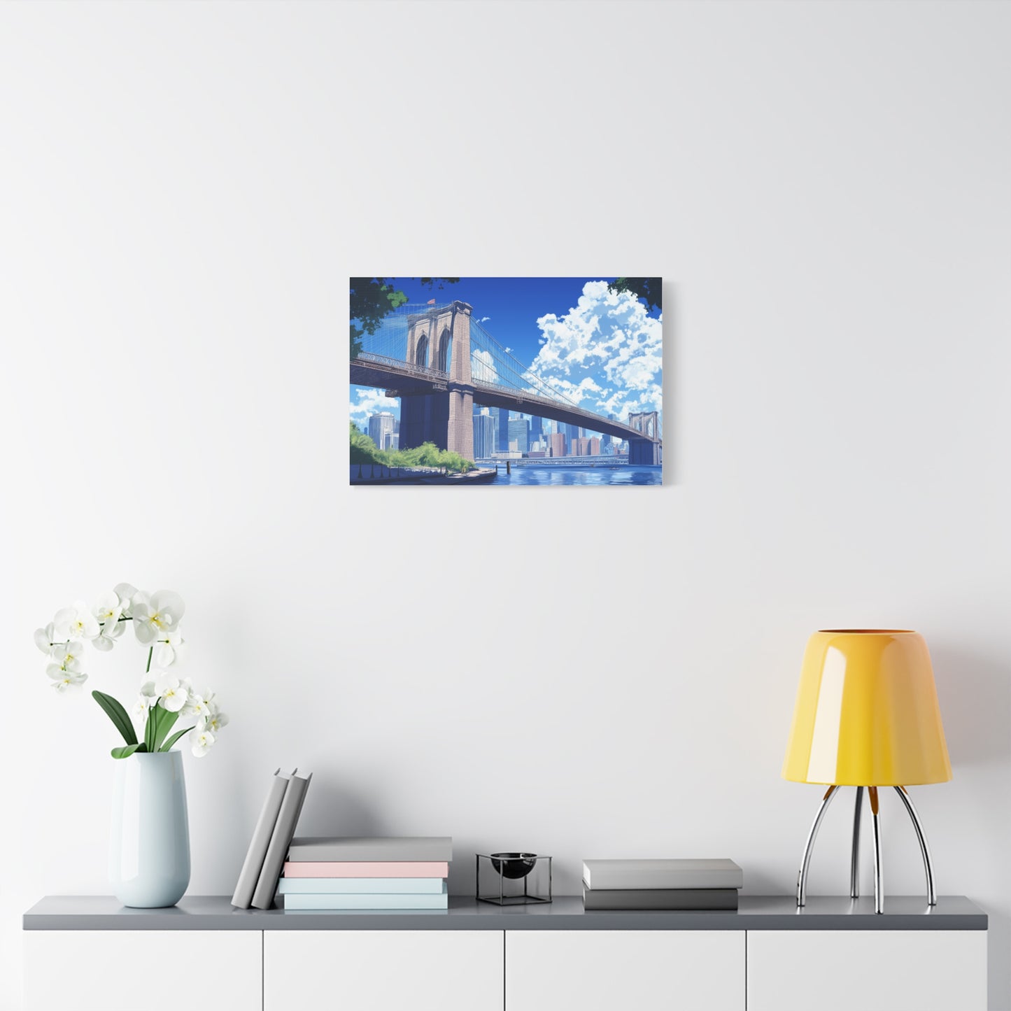 Pont de Brooklyn sous un Ciel Radieux