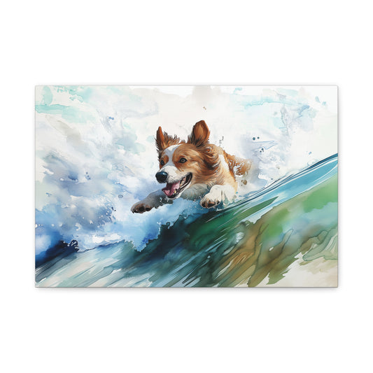 Énergie Canine en Vagues Vibrantes