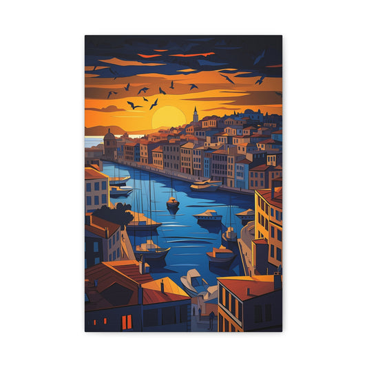 Crépuscule Sérénité sur le Port Méditerranéen