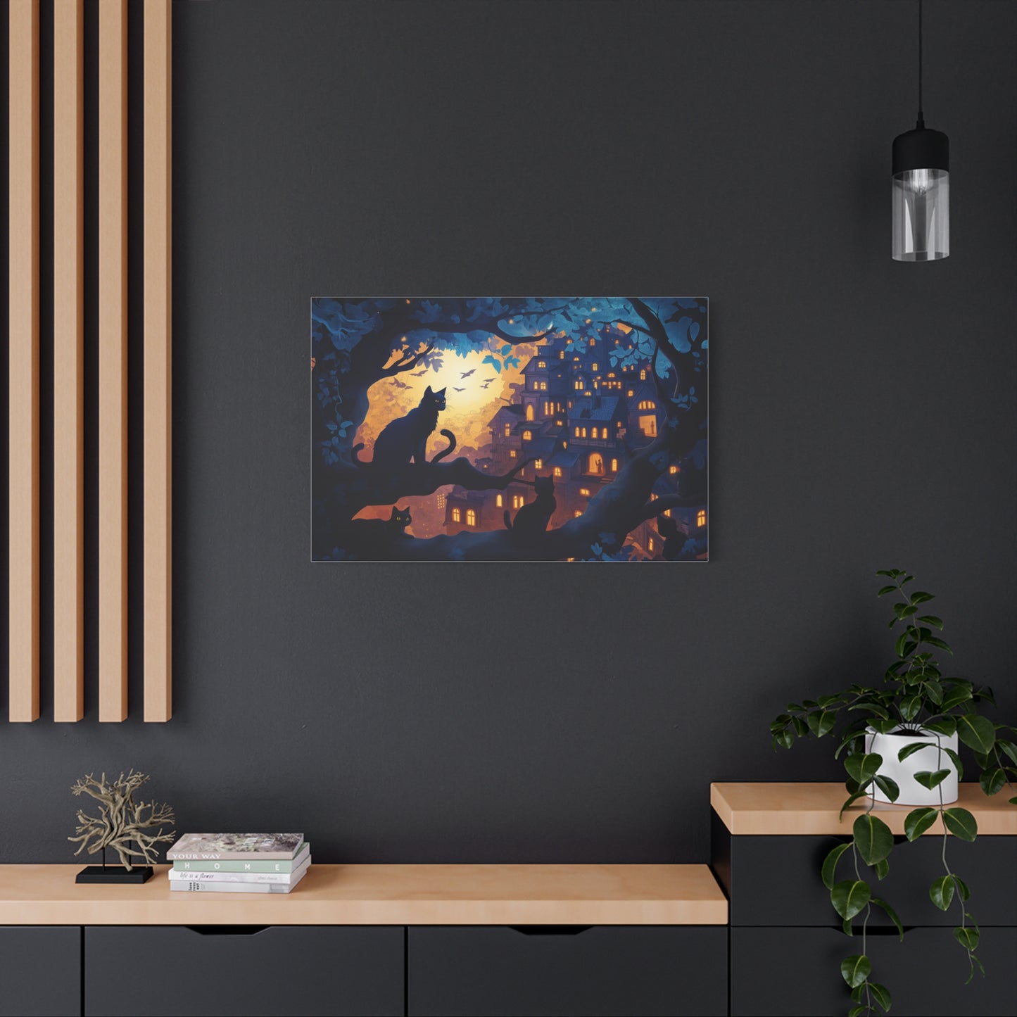 Mystère Nocturne: Chats et Lumières Magiques