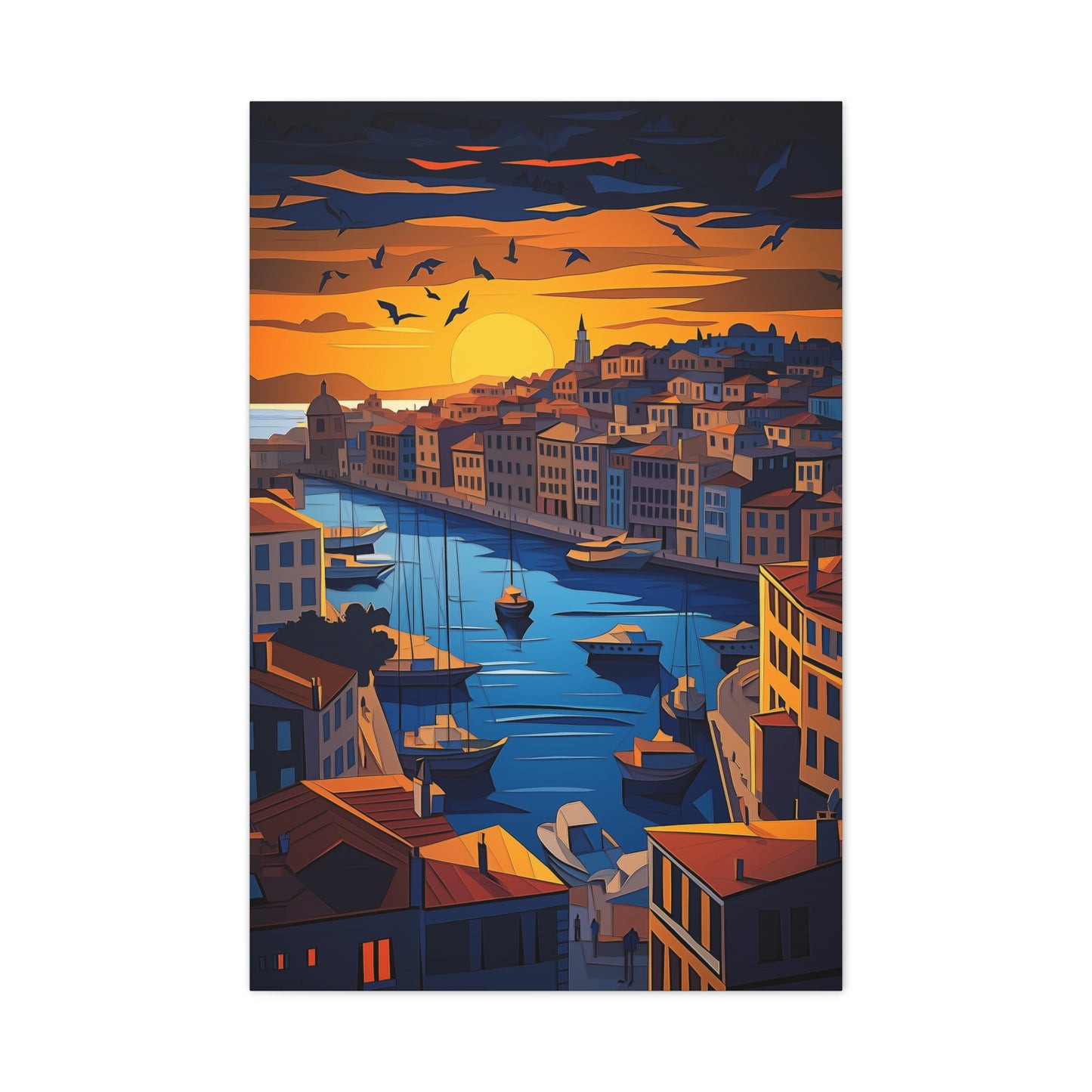 Crépuscule Sérénité sur le Port Méditerranéen