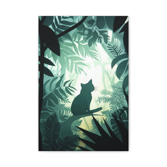 Chat Mystérieux dans la Jungle Verdoillante