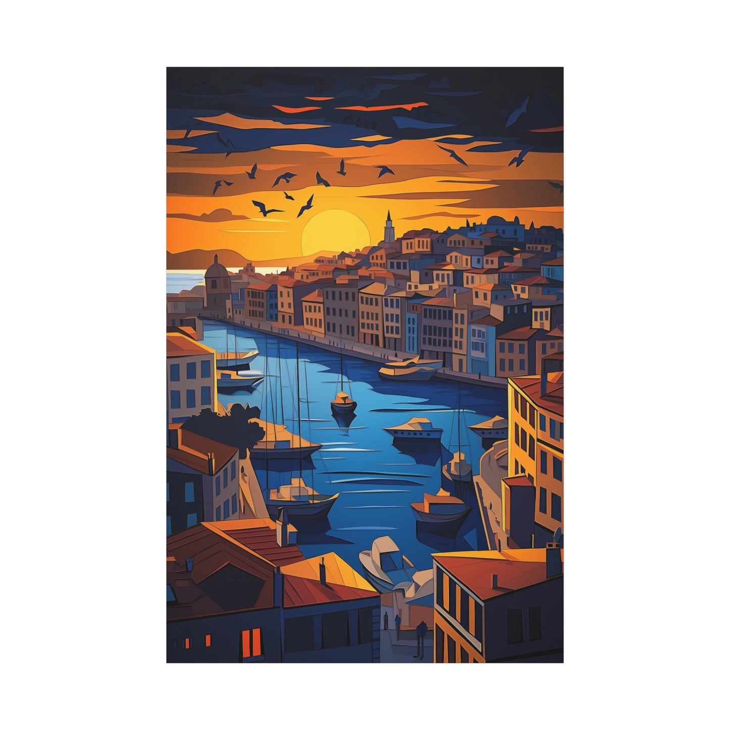 Crépuscule Sérénité sur le Port Méditerranéen
