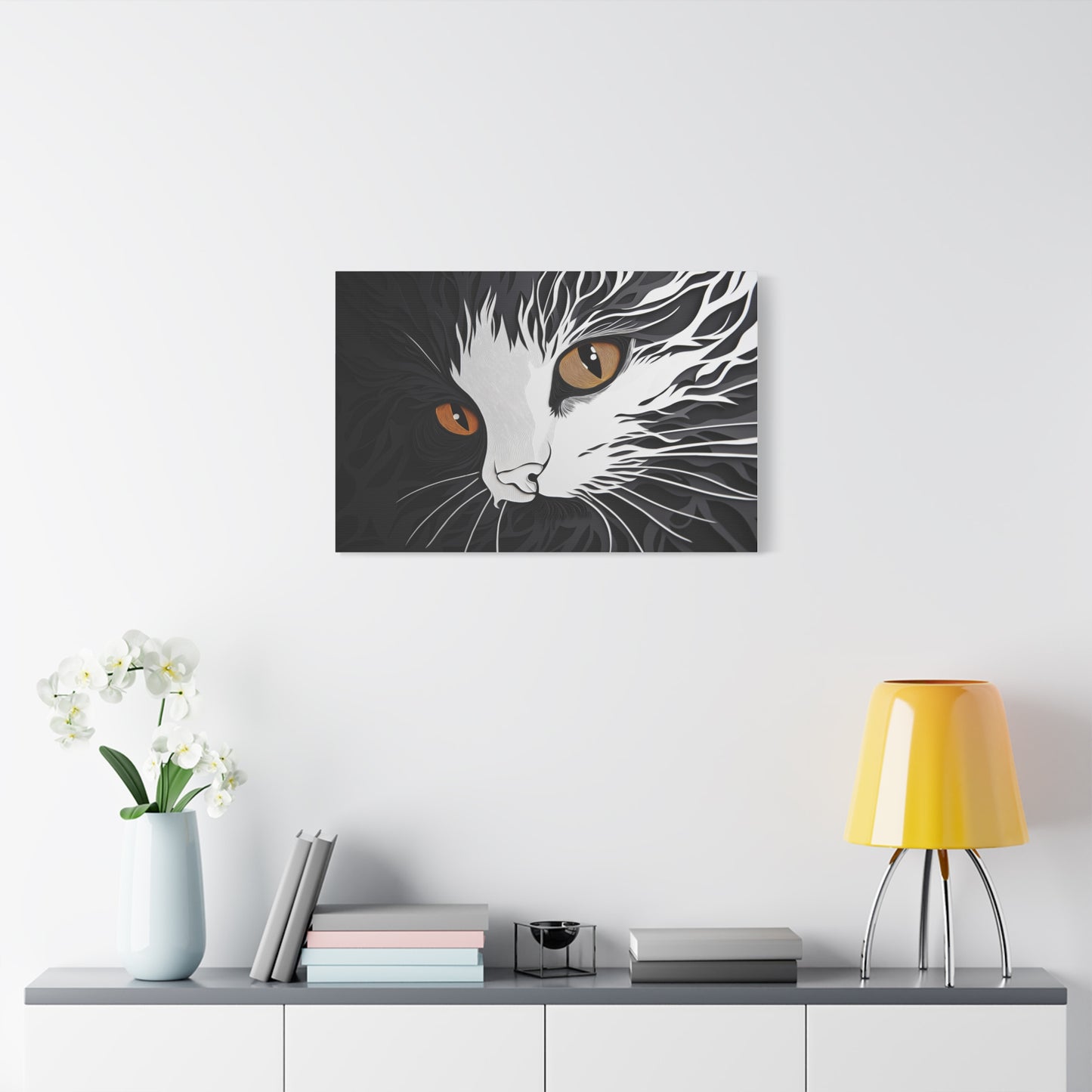 Regard Hypnotique Félin en Papier Découpé