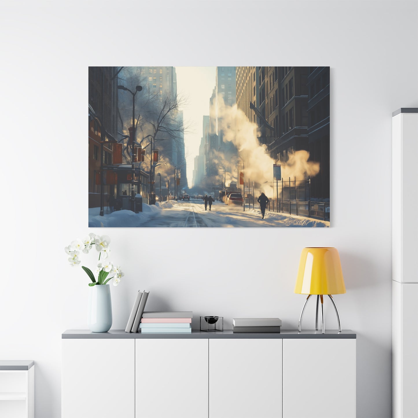 Hiver Urbain: Lumière et Fumée