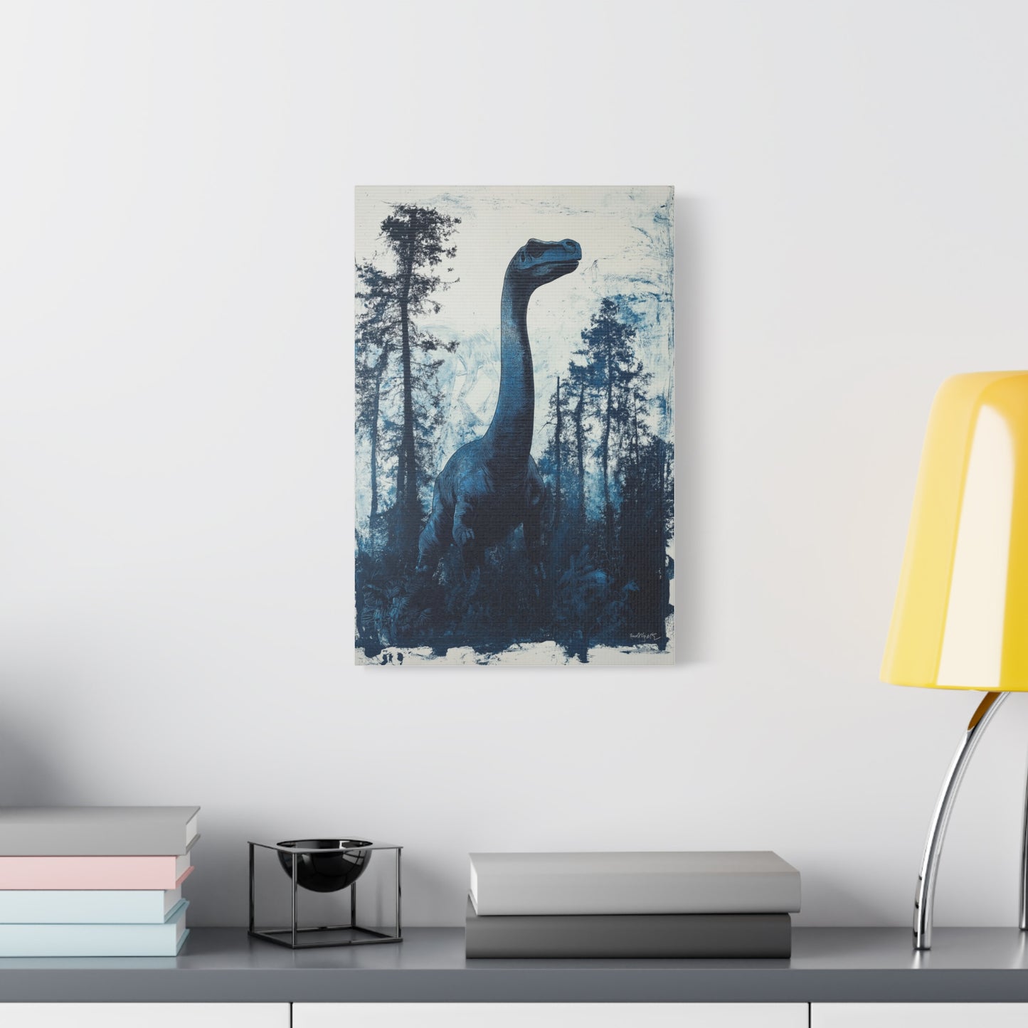 "Dino Bleu Majestueux en Forêt"