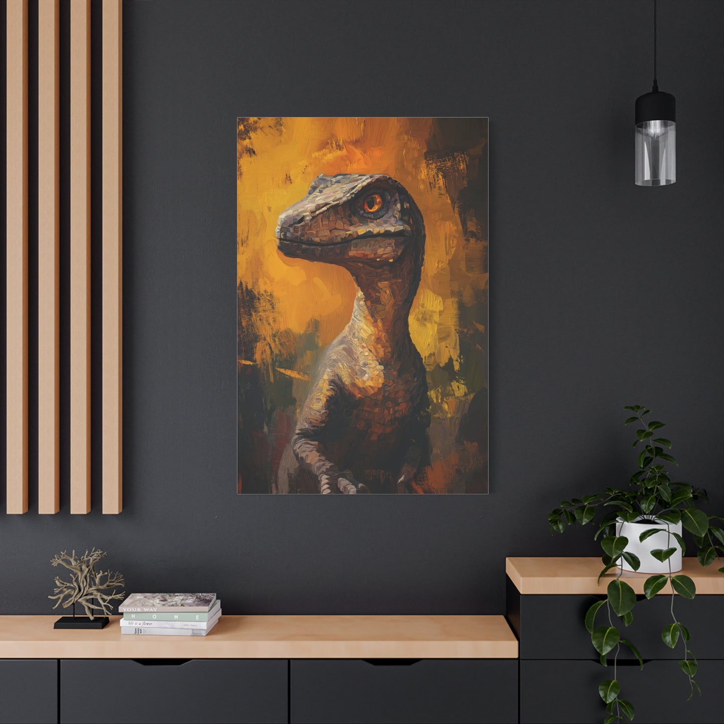 Éveil Préhistorique : Tableau Intense et Sauvage